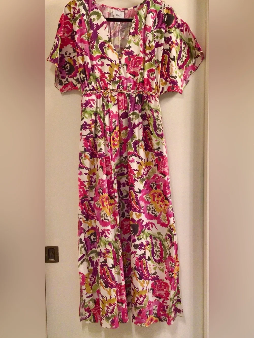 MISA Los Angeles /Setareh Floral-Print Belted Midi Dress - Sz. S - NWT